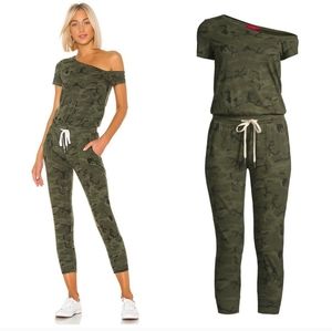 N:Philanthropy Britton One Shoulder Camo Jumpsuit Size XS
